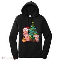 Christmas Tree Pig Lover Farm Animals Swine Pig Women's Hoodie thumb 0