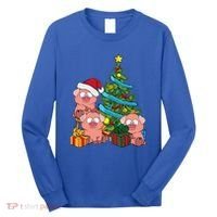 Christmas Tree Pig Lover Farm Animals Swine Pig Long Sleeve Shirt thumb 0