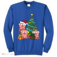 Christmas Tree Pig Lover Farm Animals Swine Pig Sweatshirt thumb 0