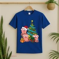 Christmas Tree Pig Lover Farm Animals Swine Pig T-Shirt thumb 2