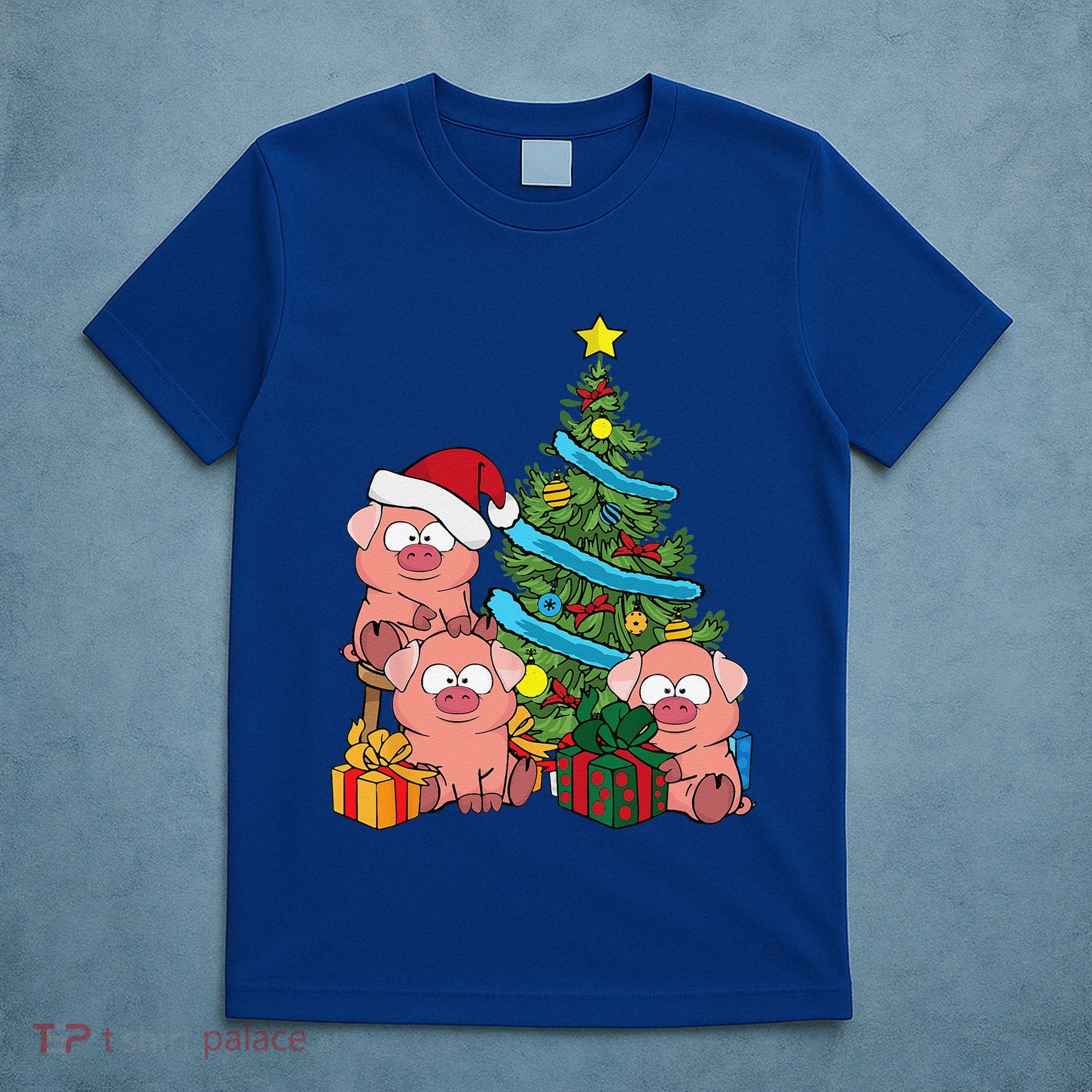 Christmas Tree Pig Lover Farm Animals Swine Pig T-Shirt