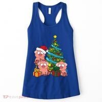 Christmas Tree Pig Lover Farm Animals Swine Pig Women's Tank Top thumb 0