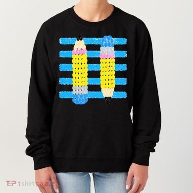 Coastal Teacher Pencils Stripes Back To School Gift Women's Sweatshirt