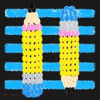 Coastal Teacher Pencils Stripes Back To School Gift Bucket Hat thumb 4