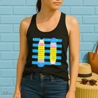 Coastal Teacher Pencils Stripes Back To School Gift Women's Tank Top thumb 2