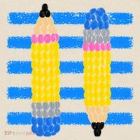 Coastal Teacher Pencils Stripes Back To School Gift T-Shirt thumb 2