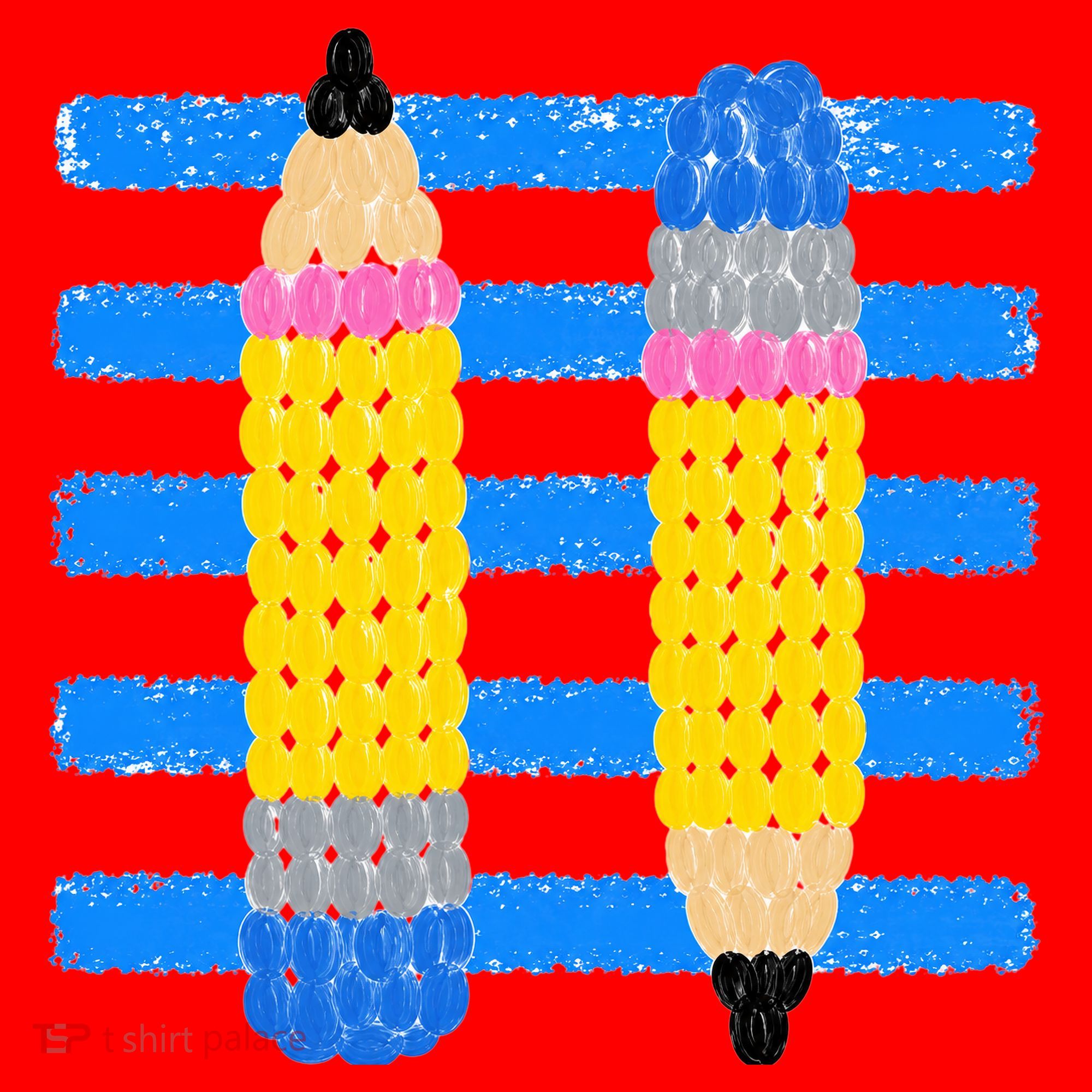 Coastal Teacher Pencils Stripes Back To School Gift Santa Hat