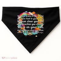 Cute The Places You'll Go Reading Book Fan USA-Made Doggie Bandana thumb 0