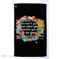 Cute The Places You'll Go Reading Book Fan Golf Towel thumb 0