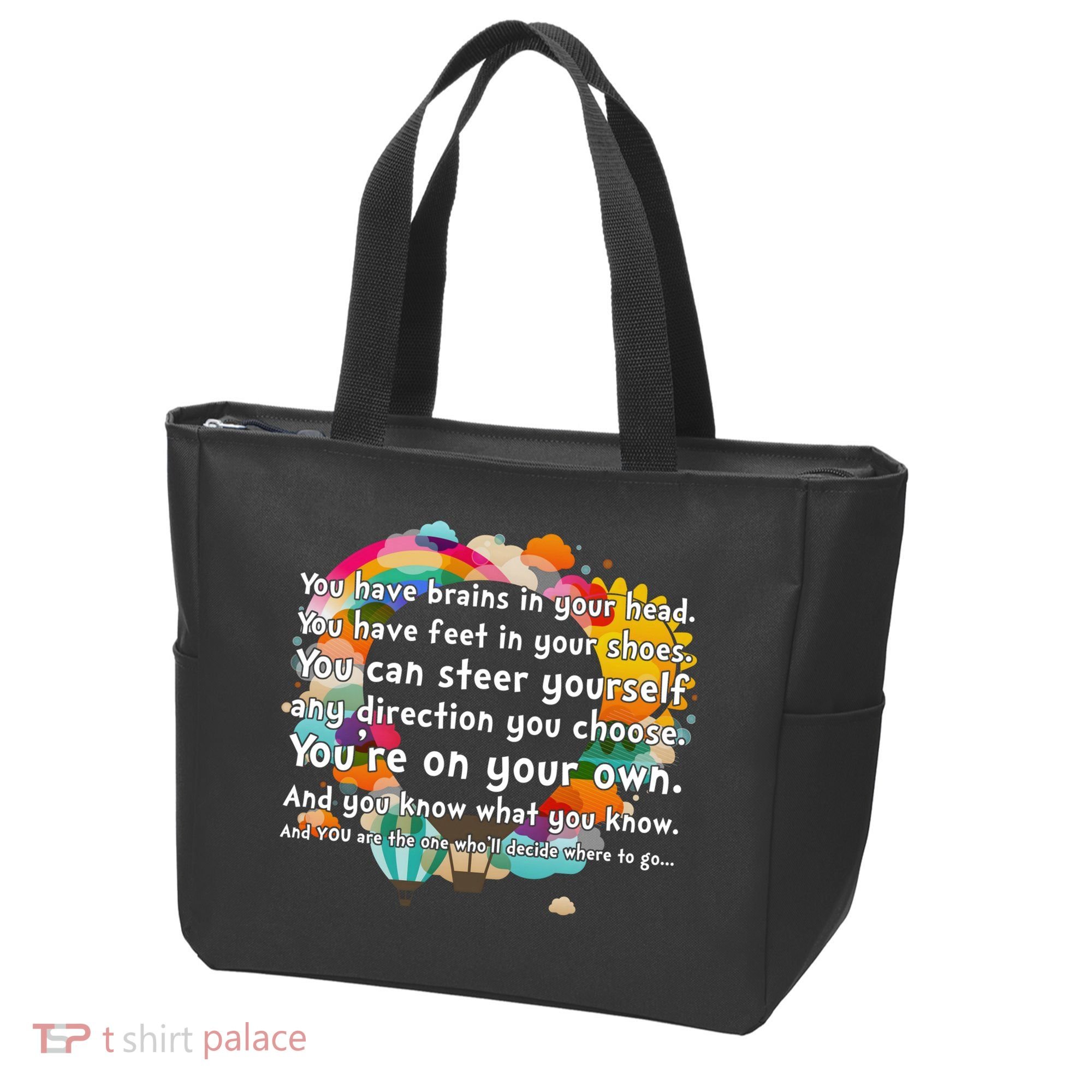 Cute The Places You'll Go Reading Book Fan Tote Bag