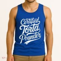 Certified Torta Pounder Funny Torta Pounder On Back Tank Top thumb 3