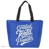 Certified Torta Pounder Funny Torta Pounder On Back Tote Bag thumb 0