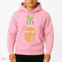 Cool Thug Pineapple Easter Bunny Eggs Fruit Lover Gift Hoodie thumb 2