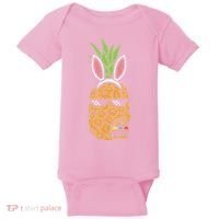 Cool Thug Pineapple Easter Bunny Eggs Fruit Lover Gift Baby Bodysuit thumb 0