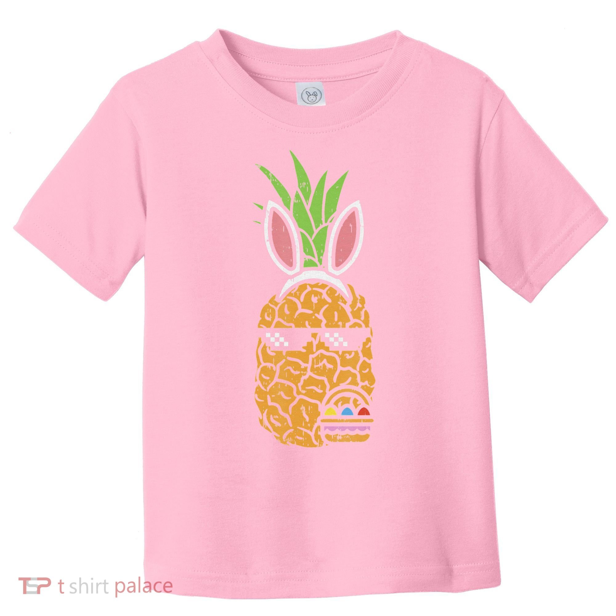 Cool Thug Pineapple Easter Bunny Eggs Fruit Lover Gift Toddler T-Shirt