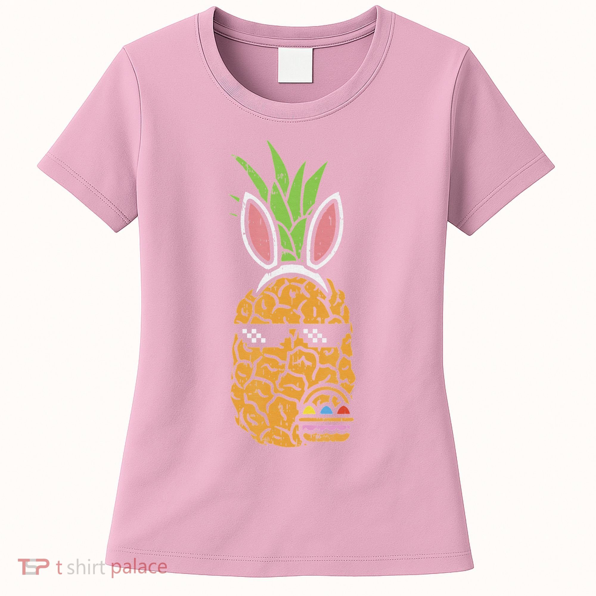Cool Thug Pineapple Easter Bunny Eggs Fruit Lover Gift Women's T-Shirt
