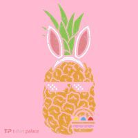 Cool Thug Pineapple Easter Bunny Eggs Fruit Lover Gift Women's T-Shirt thumb 6