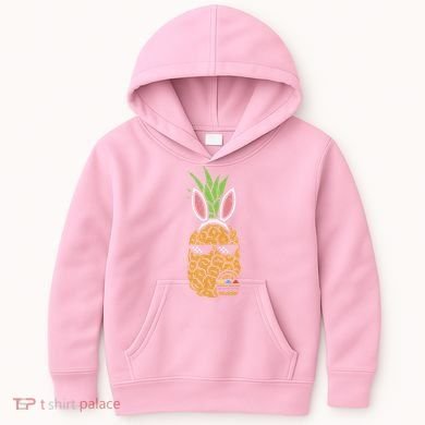 Cool Thug Pineapple Easter Bunny Eggs Fruit Lover Gift Kids Hoodie