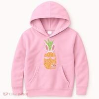 Cool Thug Pineapple Easter Bunny Eggs Fruit Lover Gift Kids Hoodie thumb 0
