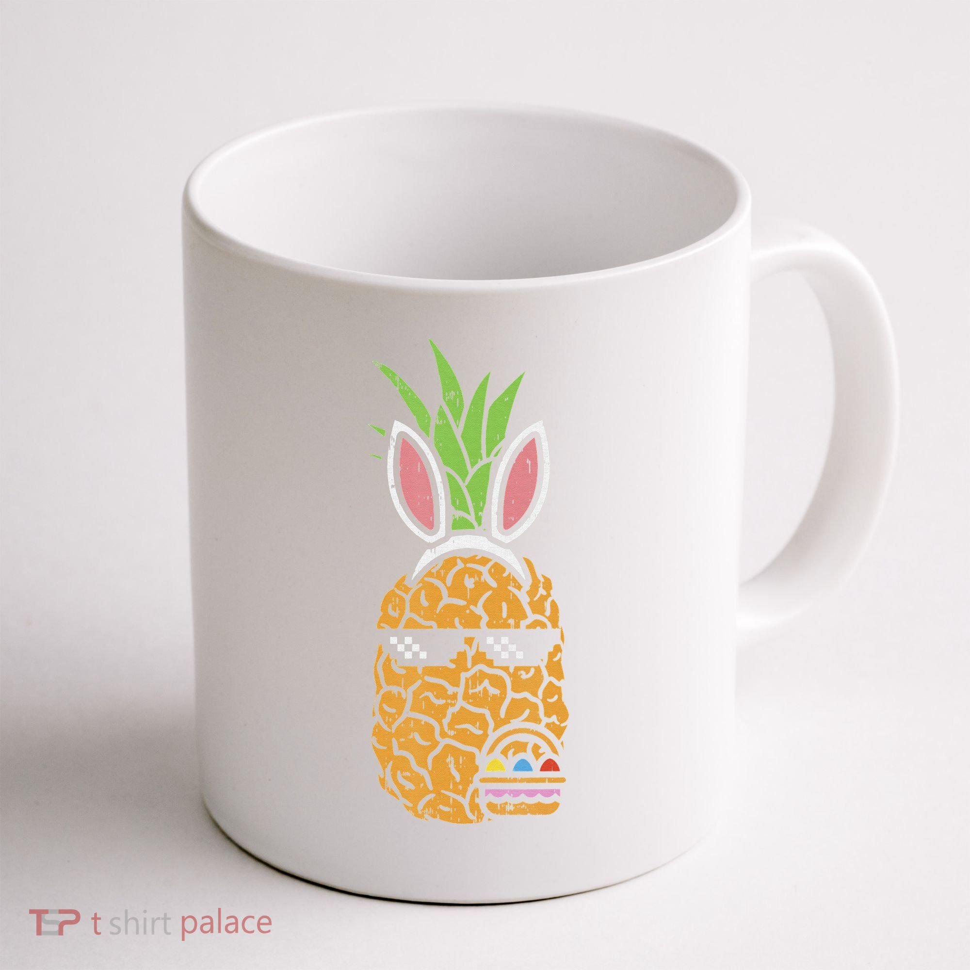 Cool Thug Pineapple Easter Bunny Eggs Fruit Lover Gift Coffee Mug