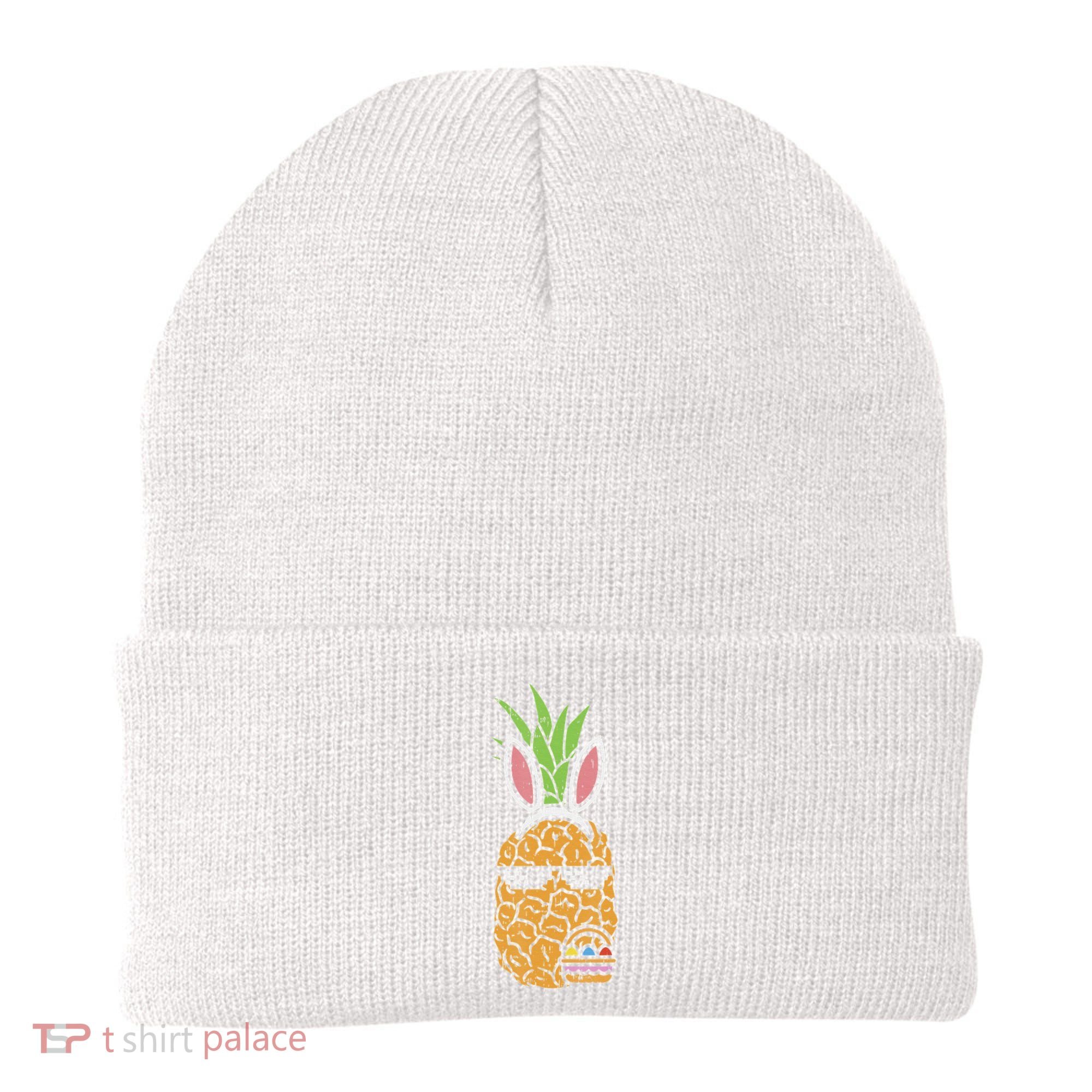 Cool Thug Pineapple Easter Bunny Eggs Fruit Lover Gift Beanie