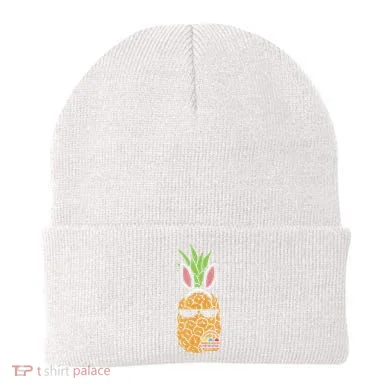 Cool Thug Pineapple Easter Bunny Eggs Fruit Lover Gift Beanie