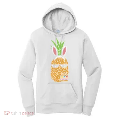 Cool Thug Pineapple Easter Bunny Eggs Fruit Lover Gift Women's Hoodie
