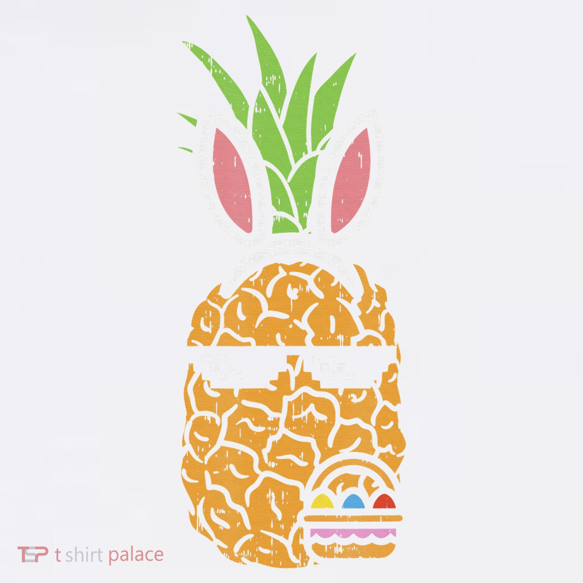 Cool Thug Pineapple Easter Bunny Eggs Fruit Lover Gift Ornament