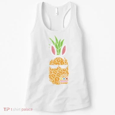 Cool Thug Pineapple Easter Bunny Eggs Fruit Lover Gift Women's Tank Top
