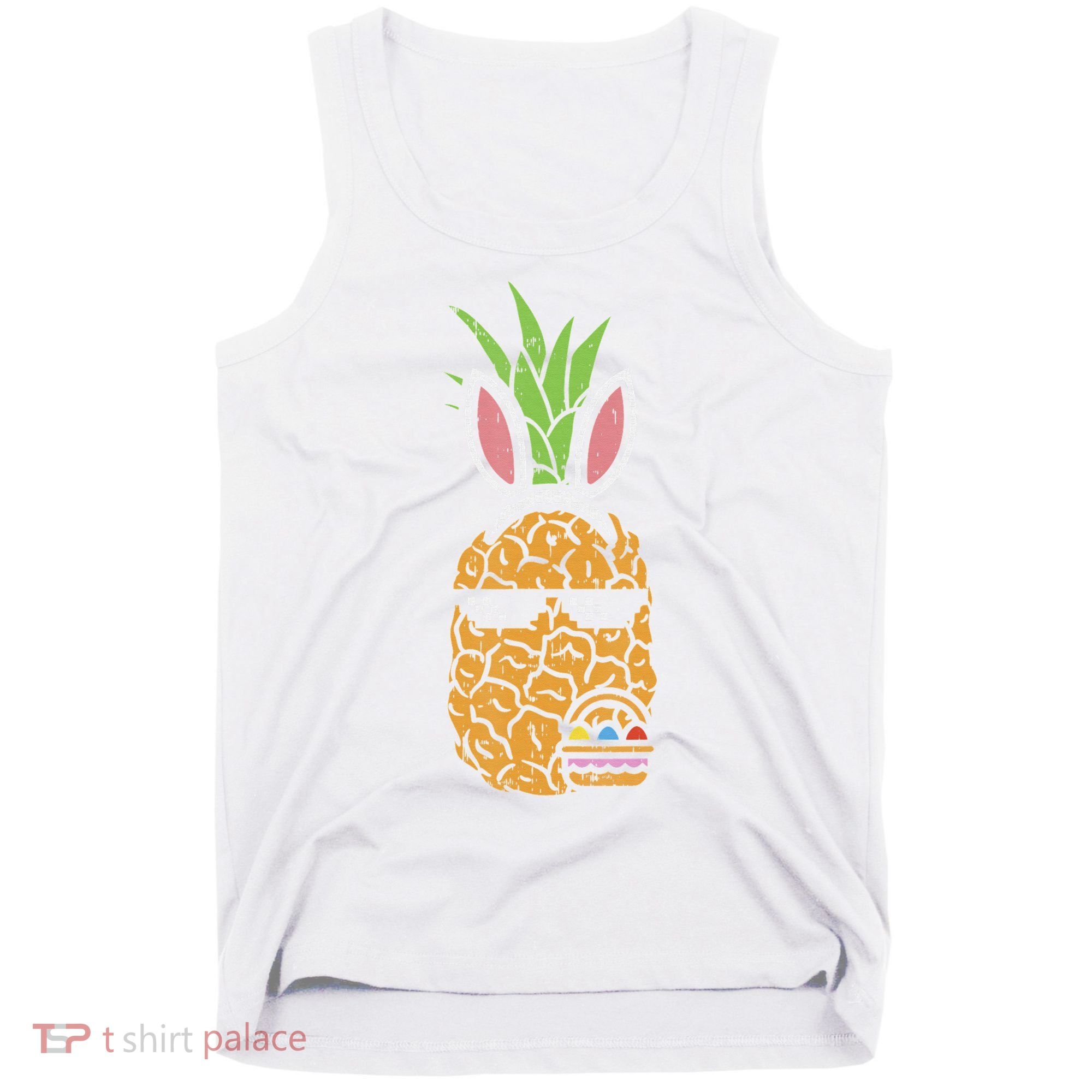 Cool Thug Pineapple Easter Bunny Eggs Fruit Lover Gift Tank Top