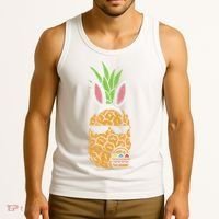 Cool Thug Pineapple Easter Bunny Eggs Fruit Lover Gift Tank Top thumb 3