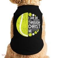 Christian Tennis Philippians 4:13 Gift Gift Doggie Tank thumb 0