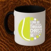 Christian Tennis Philippians 4:13 Gift Gift Coffee Mug thumb 2