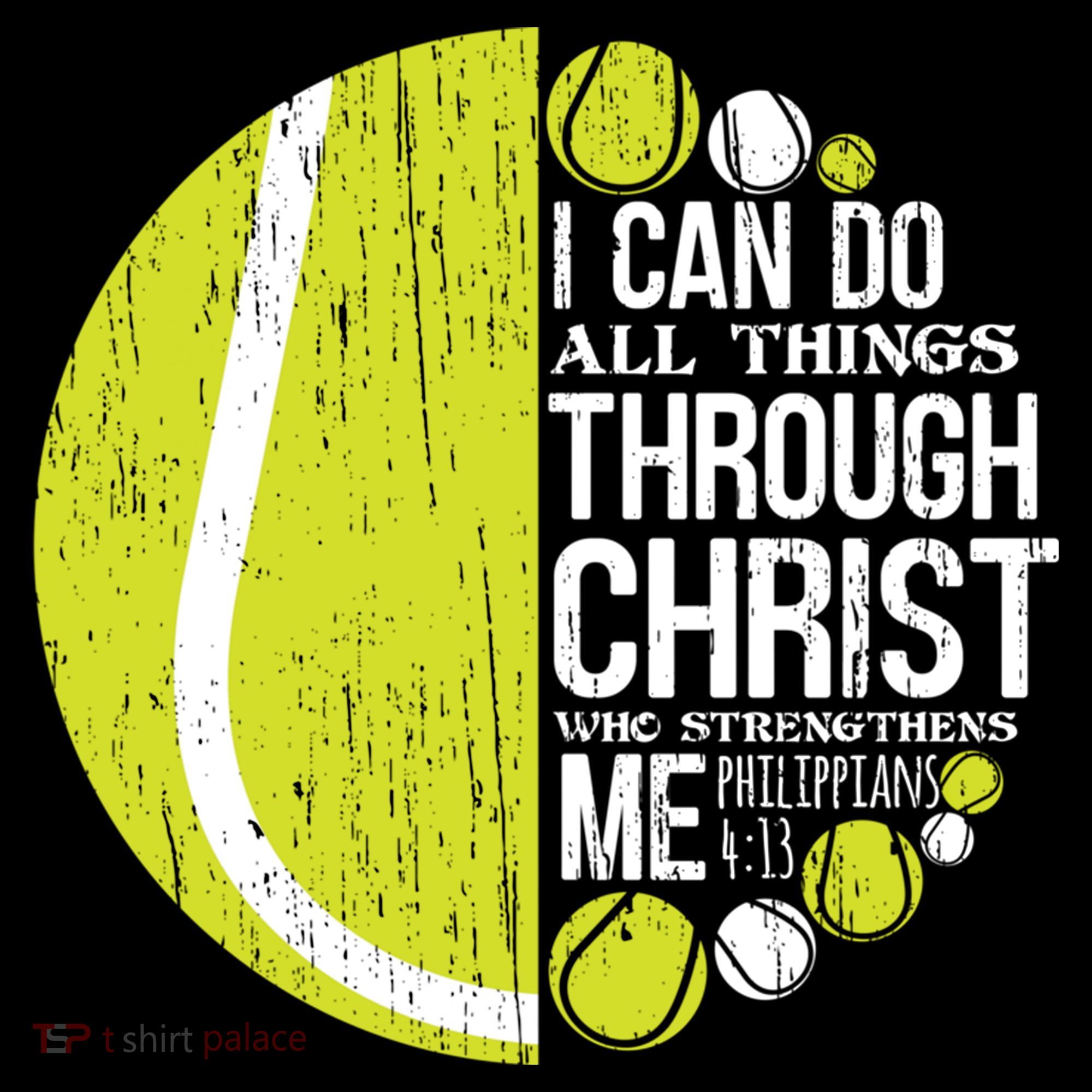 Christian Tennis Philippians 4:13 Gift Gift Coffee Mug