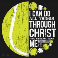 Christian Tennis Philippians 4:13 Gift Gift Women's Hoodie thumb 2