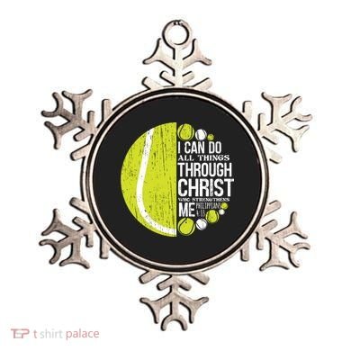 Christian Tennis Philippians 4:13 Gift Gift Ornament