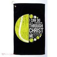 Christian Tennis Philippians 4:13 Gift Gift Golf Towel thumb 0