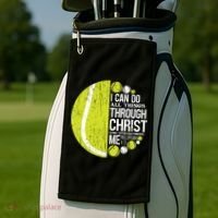 Christian Tennis Philippians 4:13 Gift Gift Golf Towel thumb 2