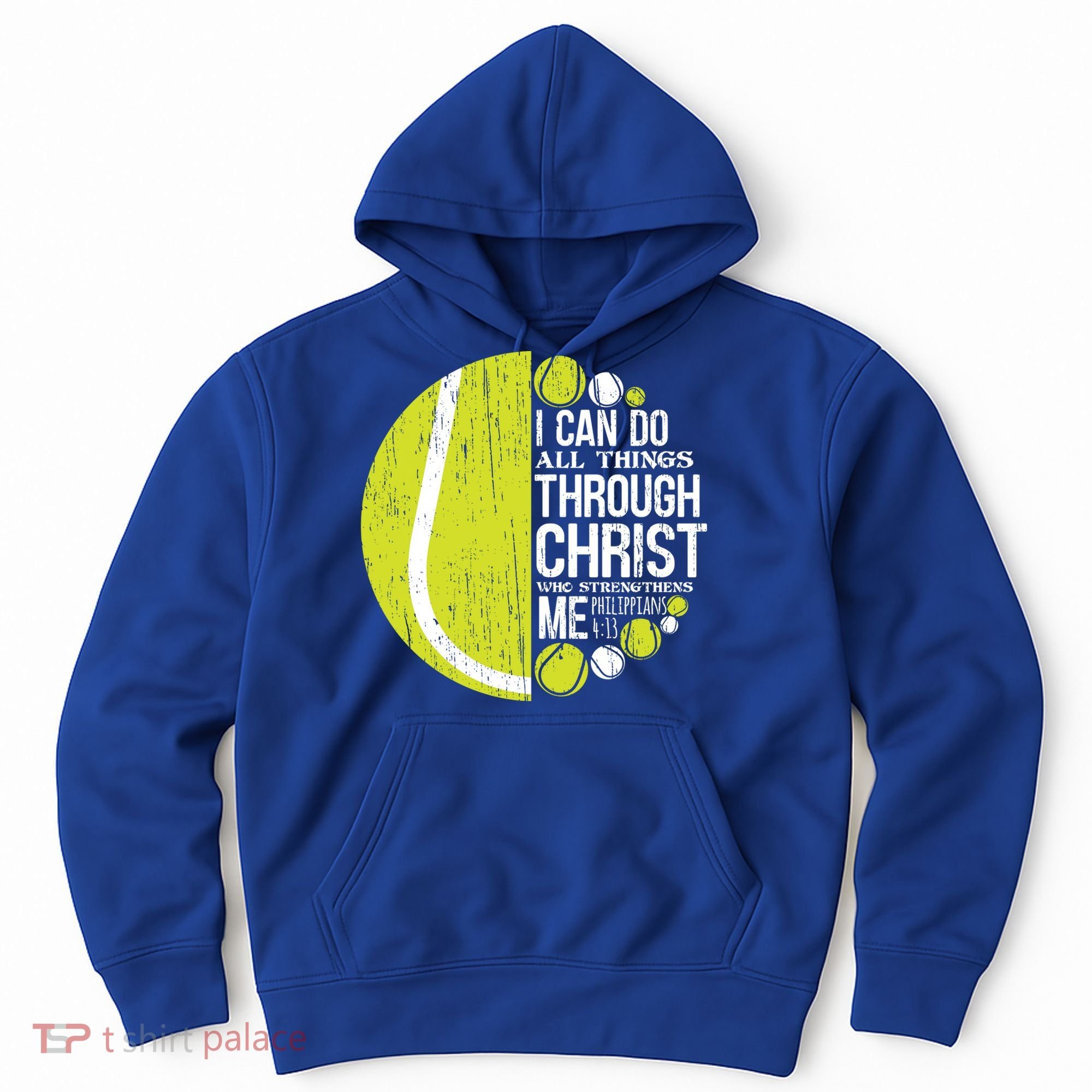 Christian Tennis Philippians 4:13 Gift Gift Hoodie