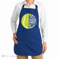 Christian Tennis Philippians 4:13 Gift Gift Apron thumb 2