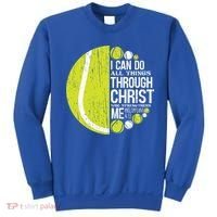 Christian Tennis Philippians 4:13 Gift Gift Sweatshirt thumb 0