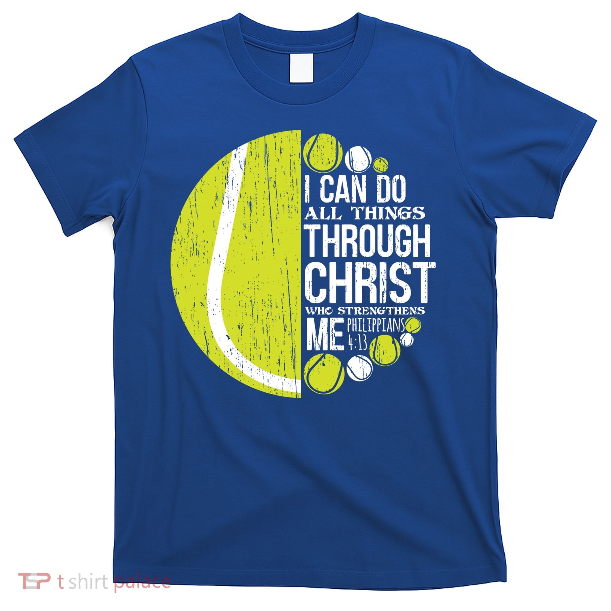 Christian Tennis Philippians 4:13 Gift Gift T-Shirt