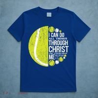 Christian Tennis Philippians 4:13 Gift Gift T-Shirt thumb 5