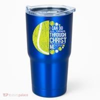 Christian Tennis Philippians 4:13 Gift Gift Tumbler thumb 0