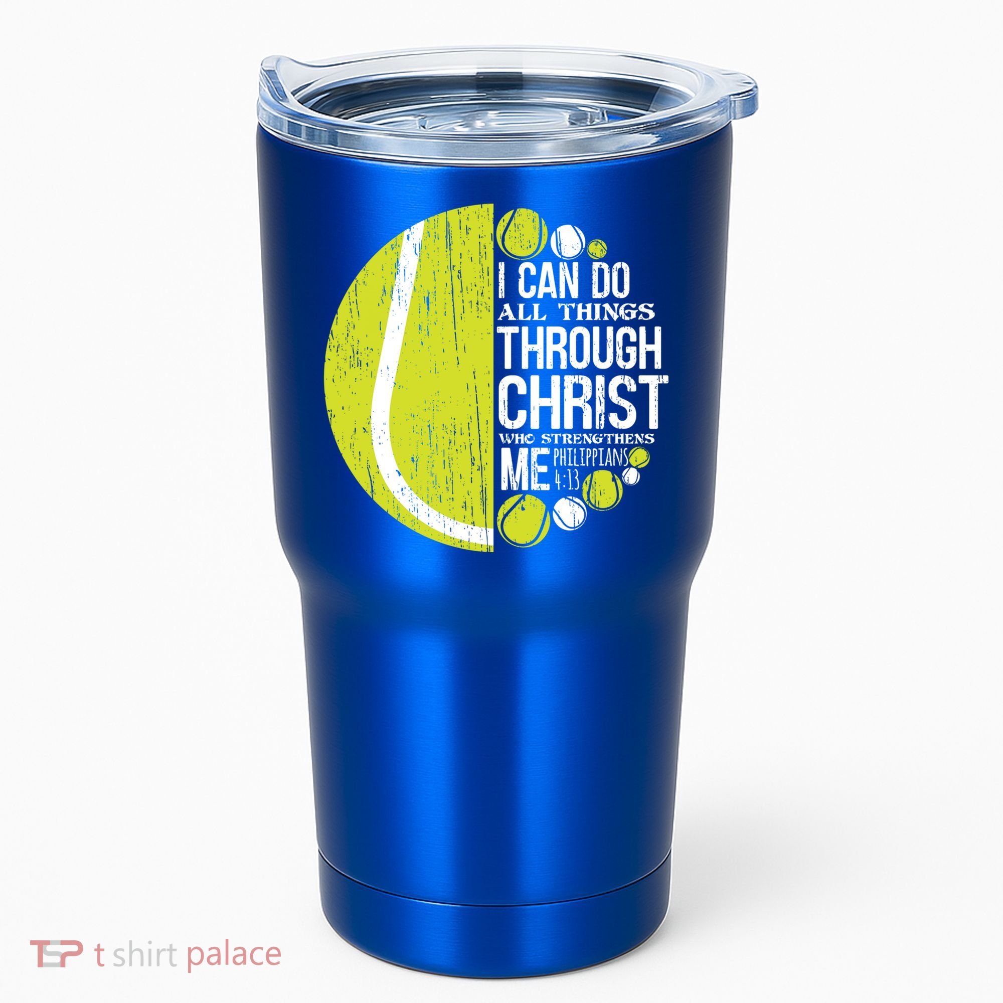 Christian Tennis Philippians 4:13 Gift Gift Tumbler