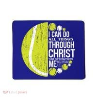 Christian Tennis Philippians 4:13 Gift Gift Mousepad thumb 0