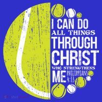 Christian Tennis Philippians 4:13 Gift Gift Mousepad thumb 1