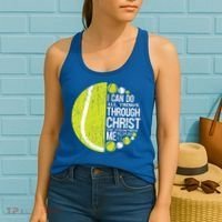 Christian Tennis Philippians 4:13 Gift Gift Women's Tank Top thumb 2
