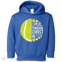 Christian Tennis Philippians 4:13 Gift Gift Toddler Hoodie thumb 0