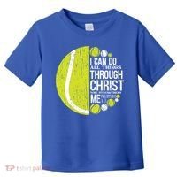 Christian Tennis Philippians 4:13 Gift Gift Toddler T-Shirt thumb 0